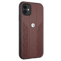 Etui BMW Leather Curve Perforate na iPhone 11 / Xr - czerwone