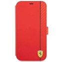 Etui Ferrari On Track Carbon Stripe na iPhone 13 mini - czerwone