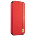 Etui Ferrari On Track Carbon Stripe na iPhone 13 mini - czerwone