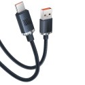 Baseus Crystal Shine Series kabel przewód USB do szybkiego ładowania i transferu danych USB Typ A - USB Typ C 100W 1,2m czarny (