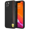 Etui Ferrari On Track Carbon Stripe na iPhone 13 mini - czarne
