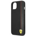 Etui Ferrari On Track Carbon Stripe na iPhone 13 mini - czarne