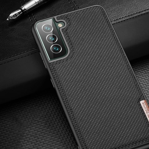 Dux Ducis Fino etui pokrowiec pokryty nylonowym materiałem Samsung Galaxy S22+ (S22 Plus) niebieski