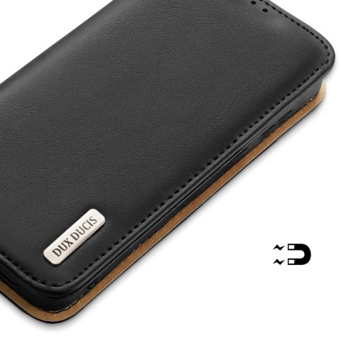 Dux Ducis Hivo skórzane etui z klapką pokrowiec ze skóry naturalnej portfel na karty i dokumenty Samsung Galaxy S22+ (S22 Plus) 