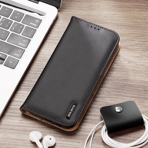 Dux Ducis Hivo skórzane etui z klapką pokrowiec ze skóry naturalnej portfel na karty i dokumenty Samsung Galaxy S22+ (S22 Plus) 