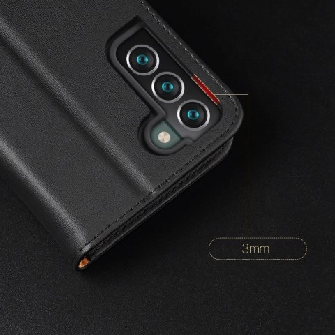 Dux Ducis Hivo skórzane etui z klapką pokrowiec ze skóry naturalnej portfel na karty i dokumenty Samsung Galaxy S22+ (S22 Plus) 