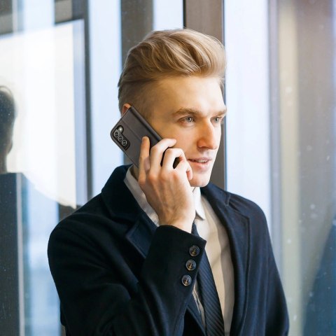 Dux Ducis Hivo skórzane etui z klapką pokrowiec ze skóry naturalnej portfel na karty i dokumenty Samsung Galaxy S22+ (S22 Plus) 