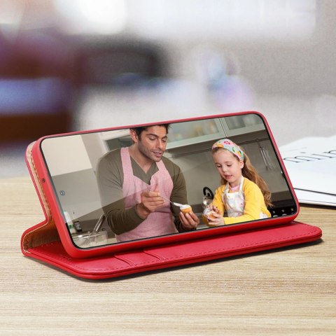 Dux Ducis Hivo skórzane etui z klapką pokrowiec ze skóry naturalnej portfel na karty i dokumenty Samsung Galaxy S22+ (S22 Plus) 