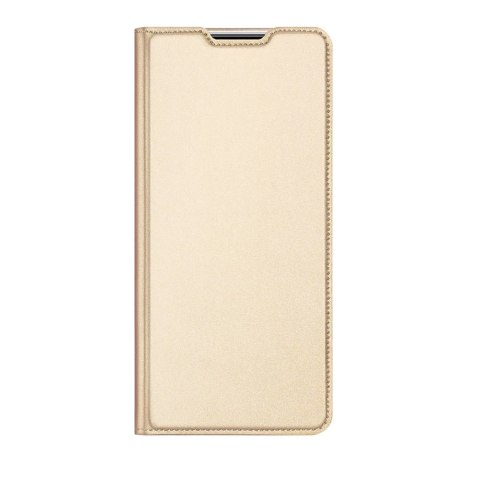 Dux Ducis Skin Pro kabura etui pokrowiec z klapką Poco M4 Pro 5G złoty
