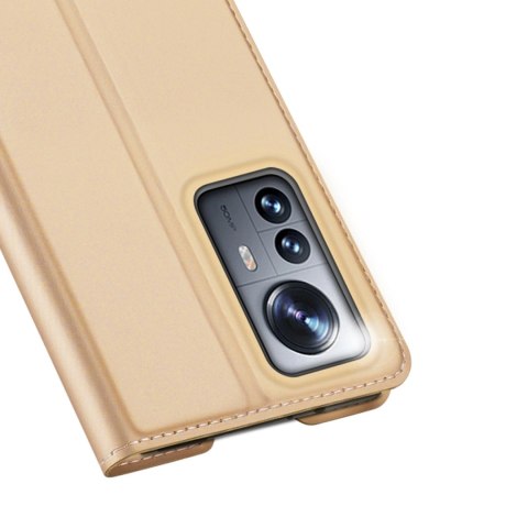 Dux Ducis Skin Pro kabura etui pokrowiec z klapką Xiaomi 12 Pro złoty