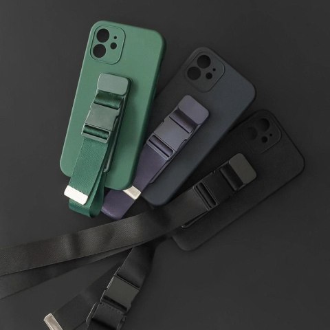 Rope Case silikonowe etui ze smyczą torebka smycz pasek do Xiaomi Redmi Note 11 Pro czarny