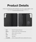 Ringke Folio Signature skórzane etui z klapką do Samsung Galaxy S22 czarny (FSS119R263)