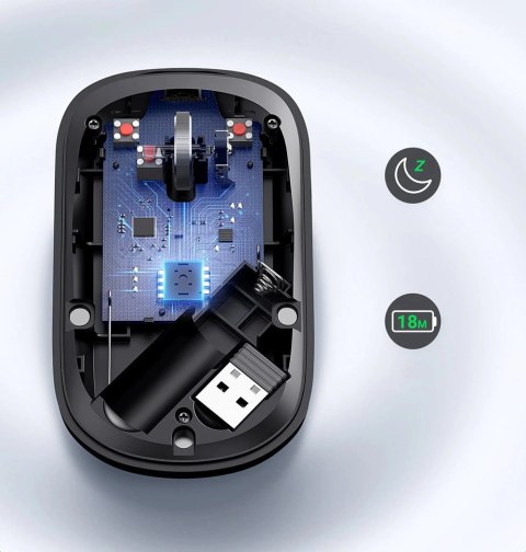 Ugreen poręczna myszka bezprzewodowa USB zielony (MU001)