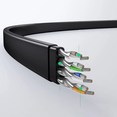Kabel Ugreen NW102 50174 płaski sieciowy LAN Ethernet Cat. 6 2m - czarny