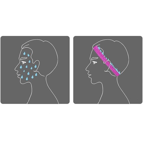 Elastyczna materiałowa opaska na głowę do biegania fitness różowa