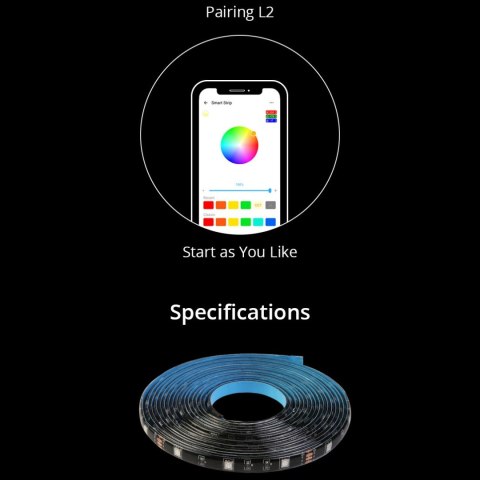 Sonoff L2-5M zestaw inteligentna wodoodporna taśma LED 5 m RGB pilot zasilacz Wi-Fi