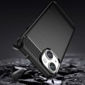 Carbon Case etui iPhone 14 Plus elastyczny żelowy pokrowiec na tył plecki czarny