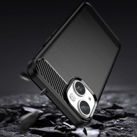 Carbon Case etui iPhone 14 Plus elastyczny żelowy pokrowiec na tył plecki czarny