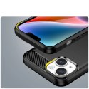 Carbon Case etui iPhone 14 Plus elastyczny żelowy pokrowiec na tył plecki czarny