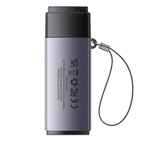 Baseus Lite Series adapter czytnik kart SD/TF USB szary (WKQX060013)