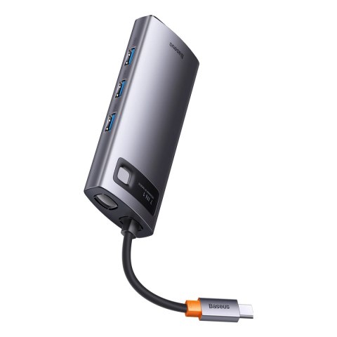 Baseus Metal Gleam Series stacja dokująca HUB 7 w 1 USB Typ C - 1 x HDMI / 1 x VGA / 3 x USB 3.2 Gen. 1 / 1 x Power Delivery / 1