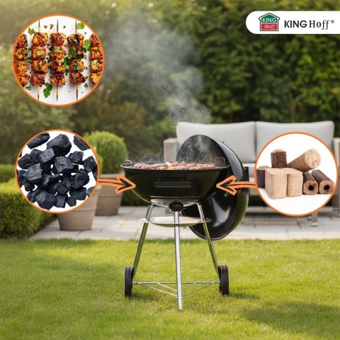 GRILL WĘGLOWY Z POKRYWĄ 41cm KINGHOFF KH-2033