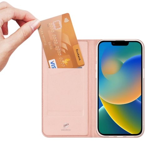 Dux Ducis Skin Pro kabura etui pokrowiec z klapką iPhone 14 Plus różowy