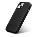 ICarer Oil Wax Premium Leather Case skórzane etui iPhone 14 Plus magnetyczne z MagSafe czarny (WMI14220703-BK)