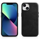 ICarer Oil Wax Premium Leather Case skórzane etui iPhone 14 Plus magnetyczne z MagSafe czarny (WMI14220703-BK)
