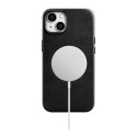 ICarer Oil Wax Premium Leather Case skórzane etui iPhone 14 Plus magnetyczne z MagSafe czarny (WMI14220703-BK)