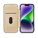 ICarer CE Premium Leather Folio Case skórzane etui iPhone 14 Plus z klapką magnetyczne MagSafe ciemnofioletowy (WMI14220715-DP)