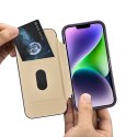 ICarer CE Premium Leather Folio Case skórzane etui iPhone 14 Plus z klapką magnetyczne MagSafe ciemnofioletowy (WMI14220715-DP)