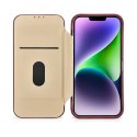 ICarer CE Premium Leather Folio Case skórzane etui iPhone 14 Plus z klapką magnetyczne MagSafe czerwony (WMI14220715-RD)