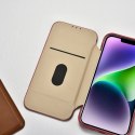 ICarer CE Premium Leather Folio Case skórzane etui iPhone 14 Plus z klapką magnetyczne MagSafe czerwony (WMI14220715-RD)