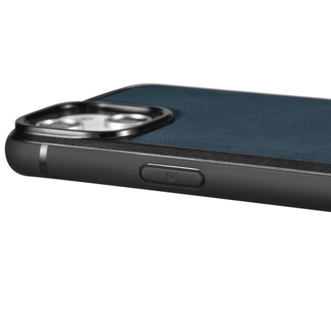 ICarer Leather Oil Wax etui pokryte naturalną skórą do iPhone 14 Plus niebieski (WMI14220719-BU)