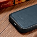 ICarer Leather Oil Wax etui pokryte naturalną skórą do iPhone 14 niebieski (WMI14220717-BU)