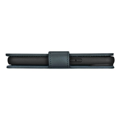ICarer Oil Wax Wallet Case 2in1 etui iPhone 14 Pro Max skórzany pokrowiec z klapką Anti-RFID niebieski (WMI14220724-BU)