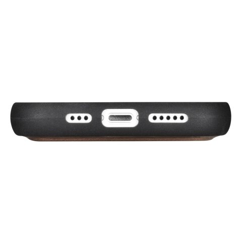 ICarer Oil Wax Wallet Case 2in1 etui iPhone 14 Pro skórzany pokrowiec z klapką Anti-RFID brązowy (WMI14220722-BN)