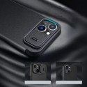 Nillkin Qin Cloth Pro Case etui do iPhone 14 Plus osłona na aparat kabura pokrowiec obudowa z klapką niebieski