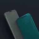 Nillkin Qin Cloth Pro Case etui do iPhone 14 Plus osłona na aparat kabura pokrowiec obudowa z klapką niebieski