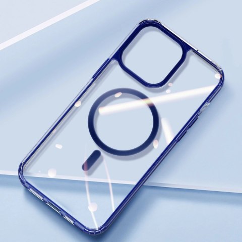 Dux Ducis Clin2 etui iPhone 14 Plus magnetyczny pokrowiec MagSafe niebieskie