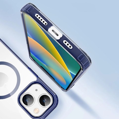 Dux Ducis Clin2 etui iPhone 14 Plus magnetyczny pokrowiec MagSafe niebieskie