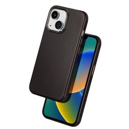 Dux Ducis Naples etui do iPhone 14 Plus skórzany pokrowiec (kompatybilny z MagSafe) ciemnobrązowy
