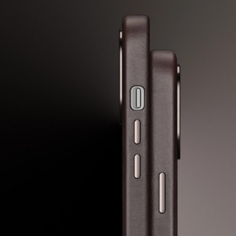 Dux Ducis Naples etui do iPhone 14 Plus skórzany pokrowiec (kompatybilny z MagSafe) ciemnobrązowy