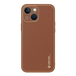 Dux Ducis Yolo etui iPhone 14 Plus elegancki pokrowiec ze skóry ekologicznej brązowy