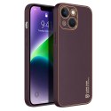 Dux Ducis Yolo etui iPhone 14 Plus elegancki pokrowiec ze skóry ekologicznej fioletowy