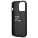 Etui BMW Leather Carbon na iPhone 14 Pro - czarne