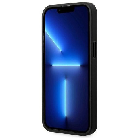 Etui BMW Leather Stamp Tricolor MagSafe na iPhone 14 Pro Max - czarne