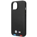 Etui BMW Leather Stamp Tricolor na iPhone 14 Plus - czarne