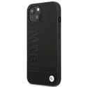 Etui BMW Leather Stamp na iPhone 14 Plus - czarne